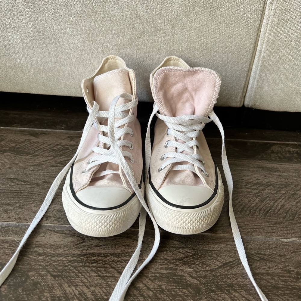 Light Pink High Top Converse